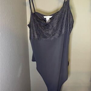 H&M Charcoal Lace Bodysuit